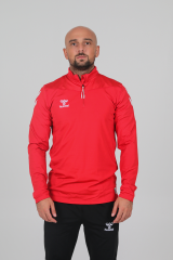 Hummel - Gihamsport Oregon Yarım Fermuarlı Eşofman Üstü Kırmızı