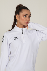 Hummel - Gihamsport Oregon Yarım Fermuarlı Eşofman Üstü Beyaz