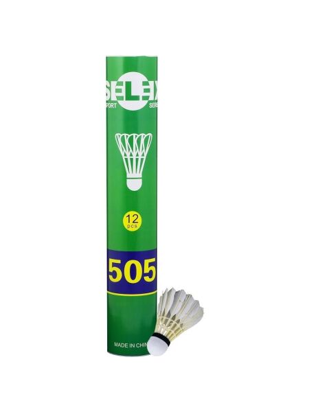 SELEX 505 Badminton Topu Kaz Tüyü 12'li
