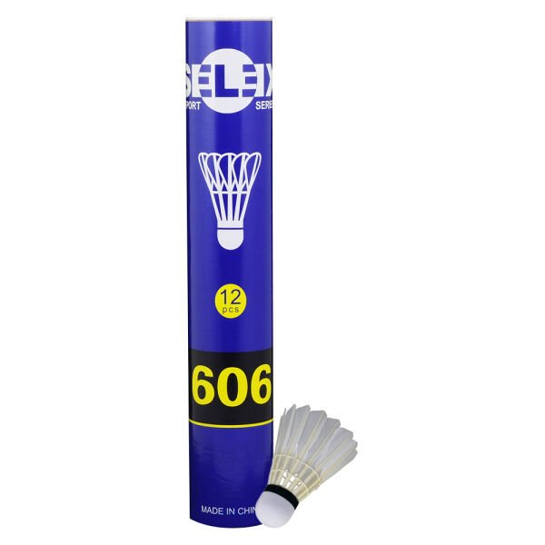SELEX 606 Badminton Topu Kaz Tüyü Mantar Başlıklı 12'li