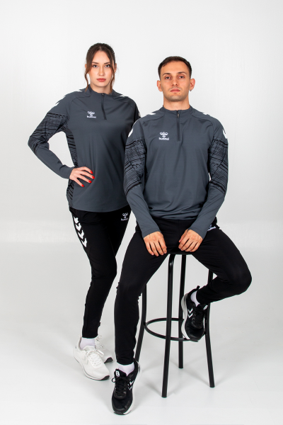 Hummel - Gihamsport Lıne Yarım Fermuarlı Eşofman Üstü Antrasit