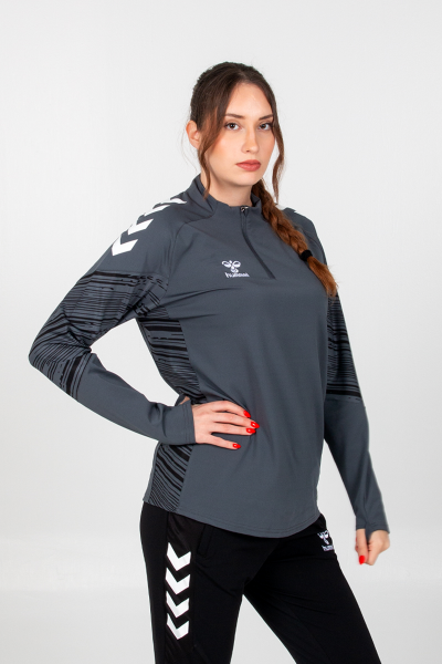 Hummel - Gihamsport Lıne Yarım Fermuarlı Eşofman Üstü Antrasit