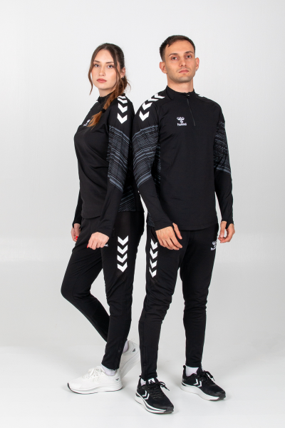 Hummel - Gihamsport Lıne Yarım Fermuarlı Eşofman Üstü Siyah