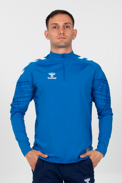 Hummel - Gihamsport Lıne Yarım Fermuarlı Eşofman Üstü Sax - Mavi